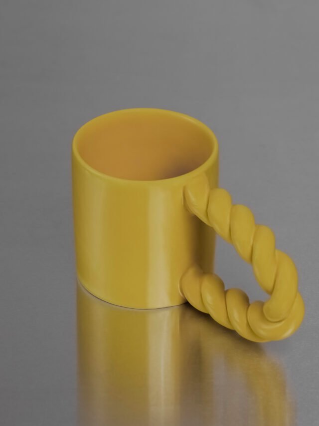 Keramikinis puodelis U Twist Yellow