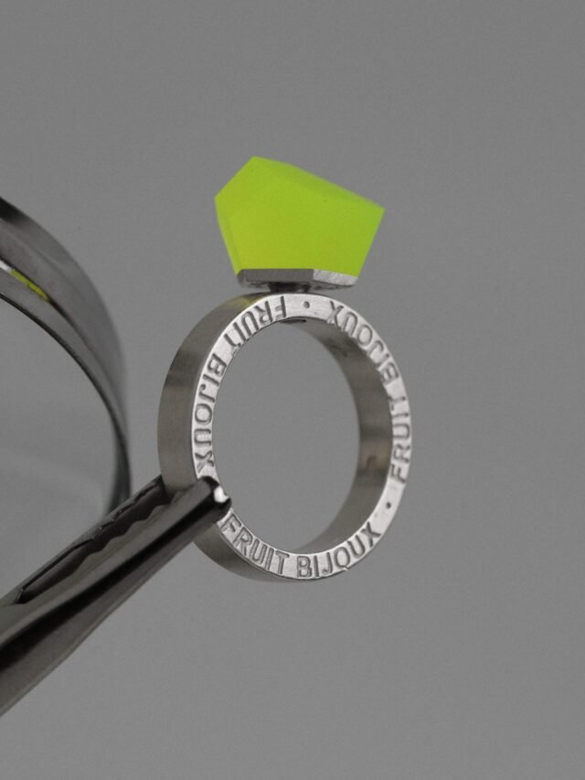 Crystal top Neon Yellow 8mm