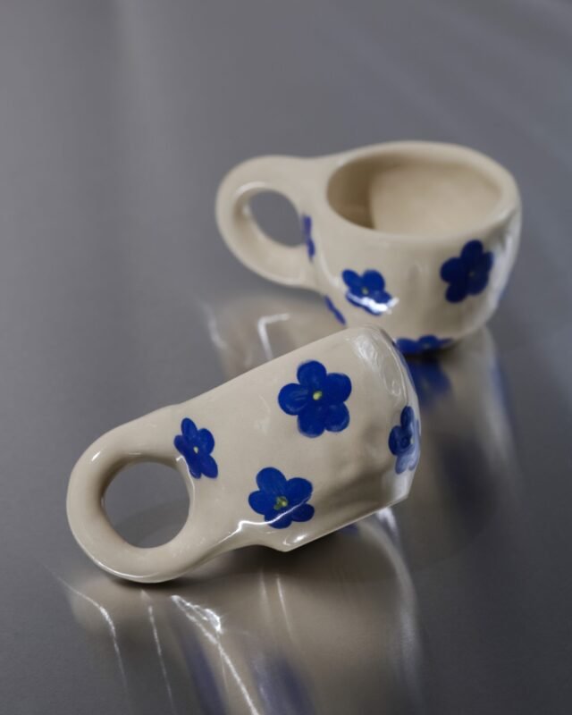 Keramikinis puodelis COBALT FLOWER