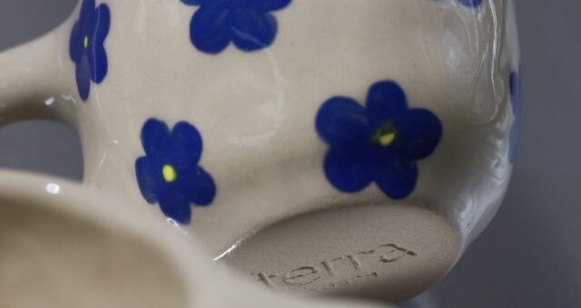 Keramikinis puodelis COBALT FLOWER - Image 2