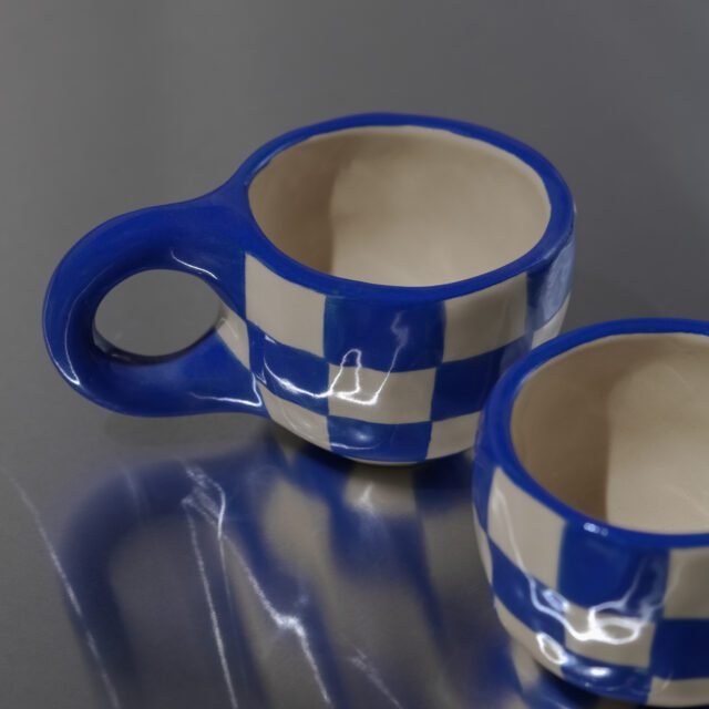 Keramikinis puodelis COBALT CHECKMATE