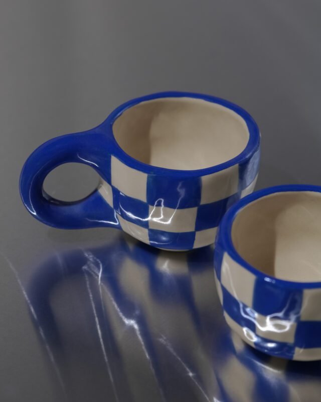 Keramikinis puodelis COBALT CHECKMATE