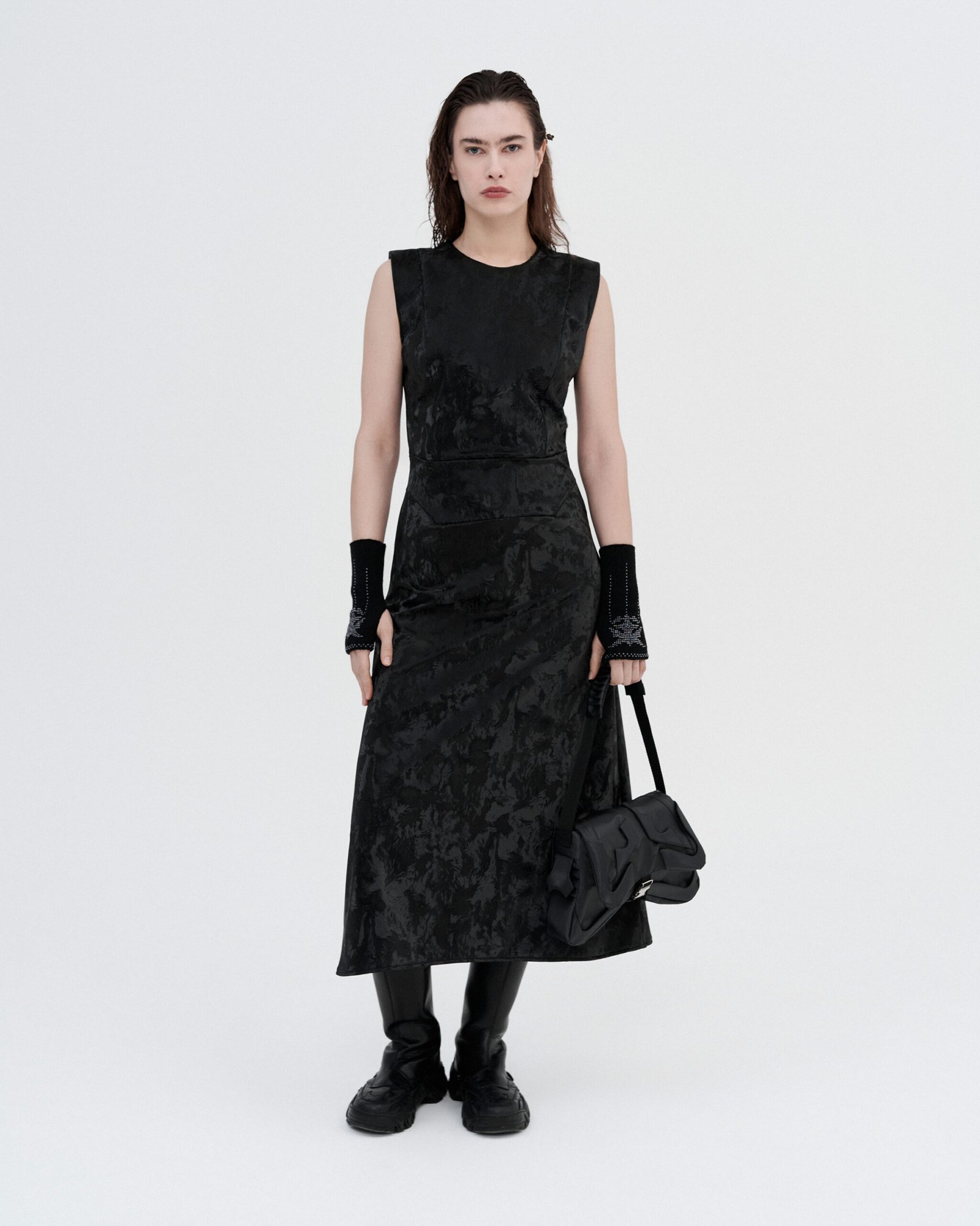 Long-flower-modern-classy-dress-front-view-scaled