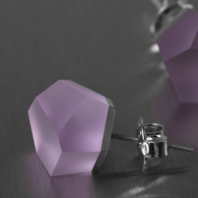 Crystal auskarai LILAC 8mm