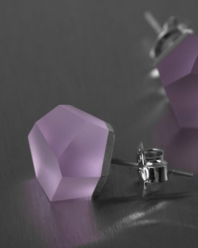 Crystal auskarai LILAC 8mm
